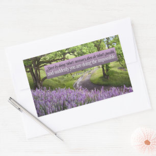 St. Francis Assisi Inspiration Zitat möglich Rechteckiger Aufkleber