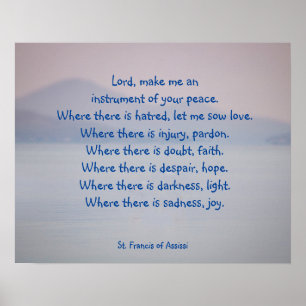 St. Francis Assissi Gebet Poster