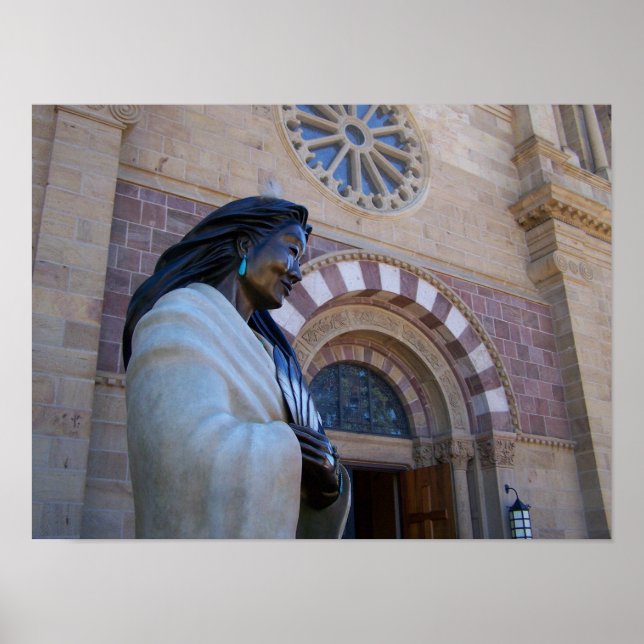 St. Francis Cathedral Santa Fe Kateri Tekakwitha Poster (Vorne)
