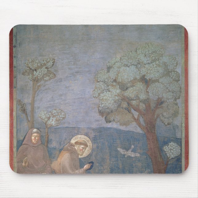 St Francis, das zu den Vögeln, 1297-99 predigt Mousepad (Vorne)