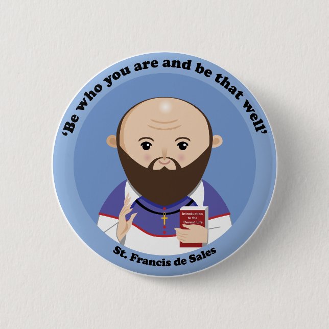 St Francis de Sales Button (Vorderseite)