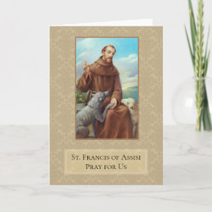 St Francis der Assisi-Gruß-Karte w/prayer Karte