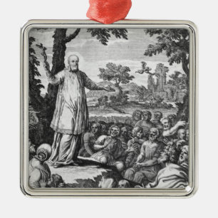 St Francis der Verkäufe, die zu predigen Silbernes Ornament