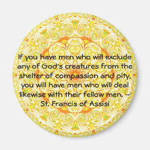 St Francis des Assisitierrechtzitats Magnet