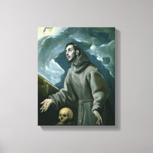 St. Francis erhält die Stigmata (Öl auf Leinwand) Leinwanddruck