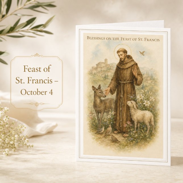 St. Francis Festtagssegen Religiös Karte (Von Creator hochgeladen)