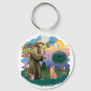 St Francis (ff) - Orange Tabby cat Schlüsselanhänger