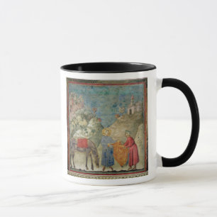 St Francis gibt einem Fremden seinen Mantel Tasse