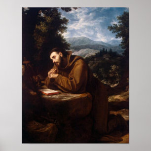 St. Francis im Gebet Poster