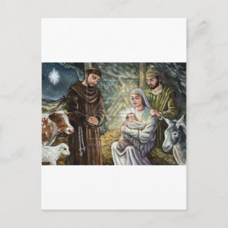St. Francis Krippe, Weihnachten, Glaube, Geschenk Feiertagspostkarte