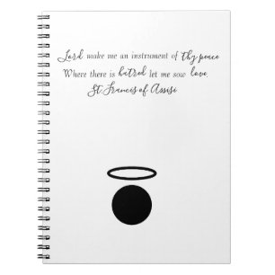 St. Francis of Assisi Quote Notebook Notizblock