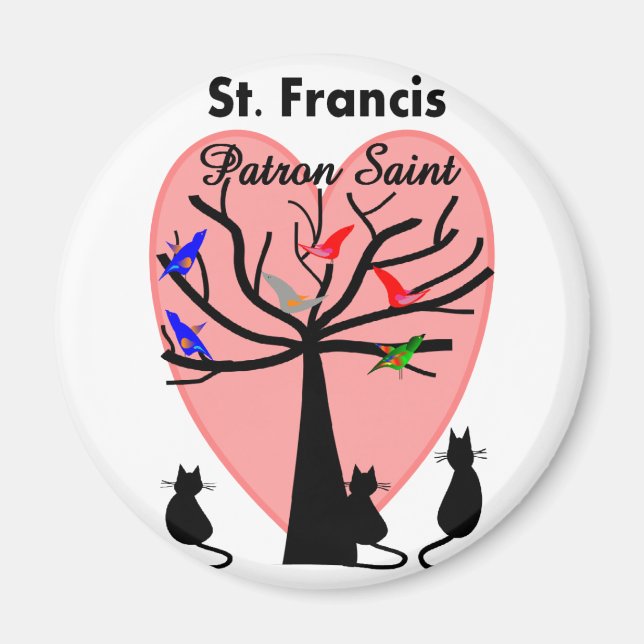 St. Francis Patron St. - Einzigartiger Baum und Ti Magnet (Vorne)