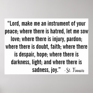 St. Francis Prayer Poster