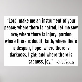 St. Francis Prayer Poster