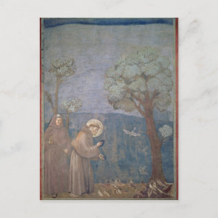 St. Francis Preaching to the Birds, 1297-99 Postkarte