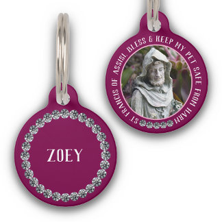 St Francis Safe Pet Protector Name Photo Custom Haustiermarke