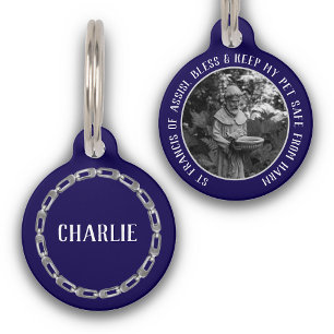 St Francis Safe Pet Protector Name Photo Kette Haustiermarke