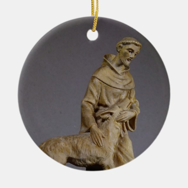 St. Francis Schutzheilige der Tiere Keramik Ornament (Vorne)
