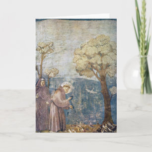 St. Francis Sermon zur Basilika der Vogelkirche Feiertagskarte