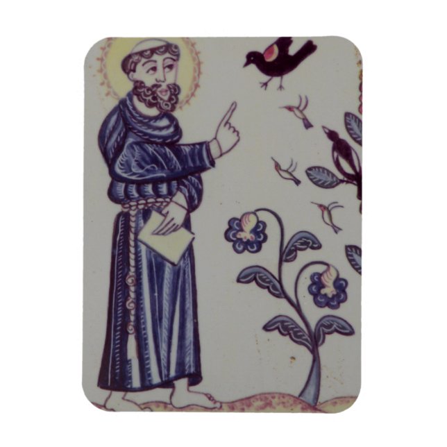 St. Francis spricht mit dem Vogel Magnet (Vertikal)