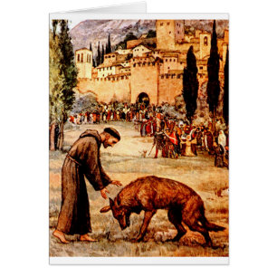 St Francis und der Wolf