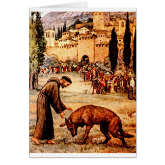 St Francis und der Wolf