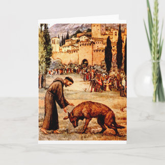 St Francis und der Wolf Karte