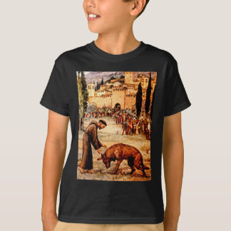 St Francis und der Wolf T-Shirt