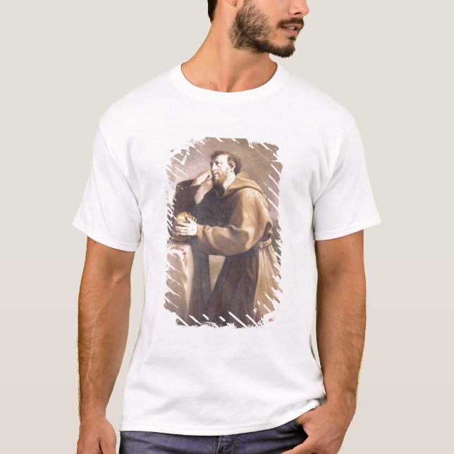 St Francis von Assisi am Gebet T-Shirt (Vorderseite)