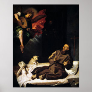 St. Francis von Assisi Angel Besuch Poster