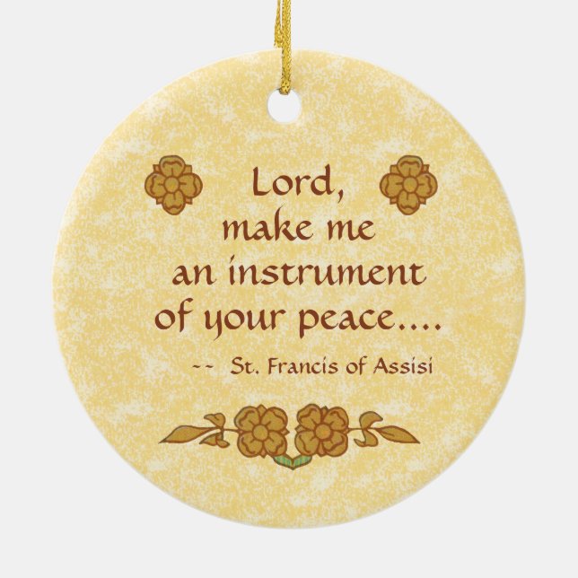 St. Francis von Assisi (BK 002) Keramik Ornament (Hinten)