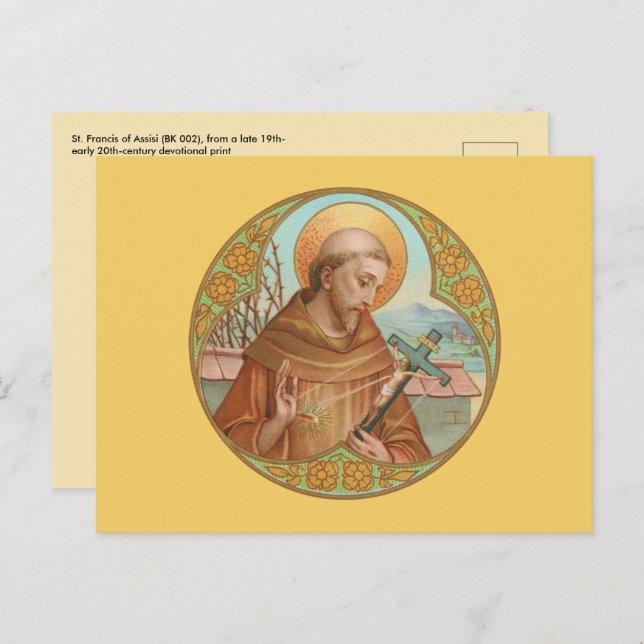 St. Francis von Assisi (BK 002) Postkarte (Vorne/Hinten)