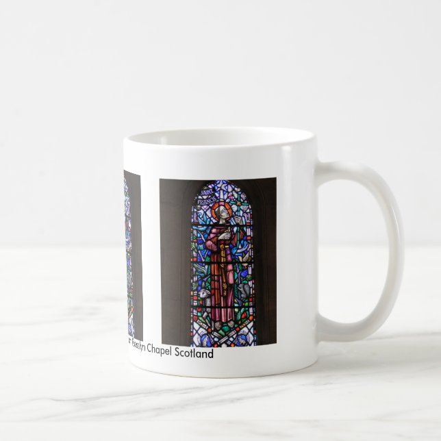 St Francis von Assisi-Buntglas Tasse (Rechts)