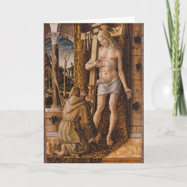 St. Francis von Assisi Gebet Christus Karte (Vorderseite)