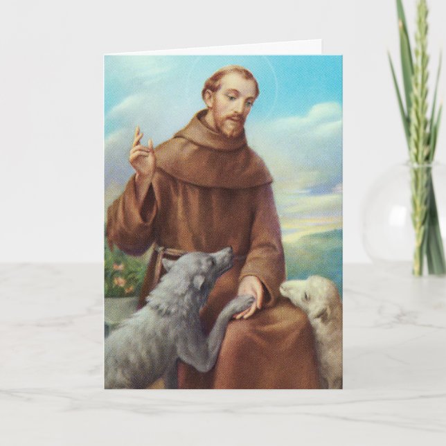 St. Francis von Assisi Gebet für Haustiere Karte (Vorderseite)