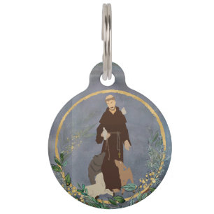 St. Francis von Assisi Gold Botanischer Haustier-S Haustiermarke
