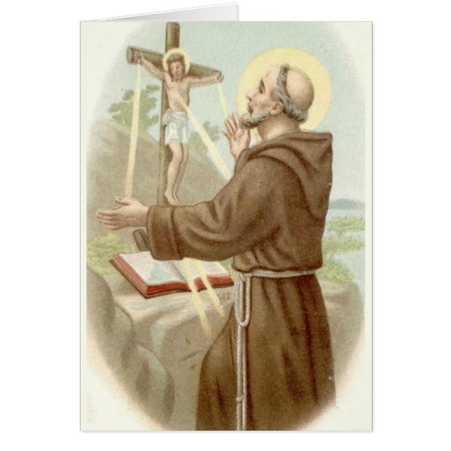 St. Francis von Assisi Grußkarte mit Gebet (Vorne)