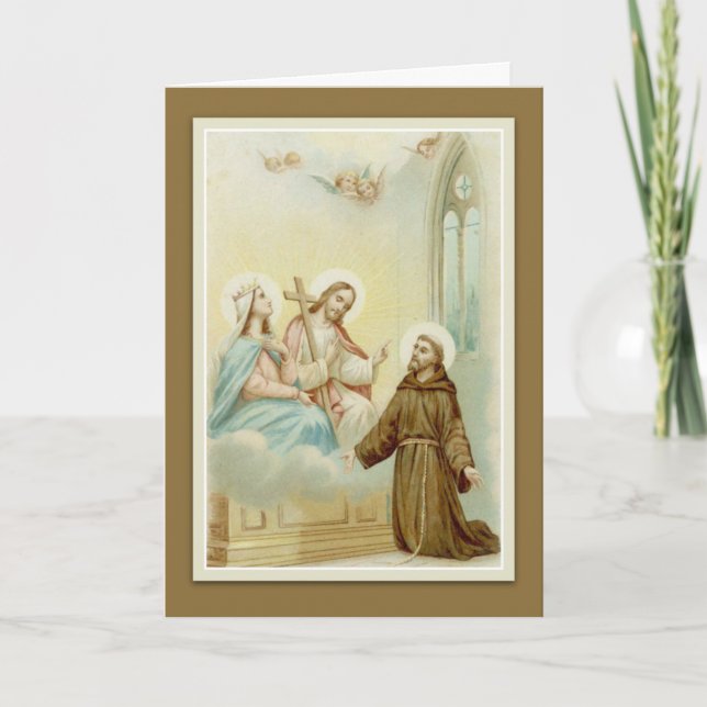 St. Francis von Assisi Grußkarte mit Gebet Karte (Vorderseite)