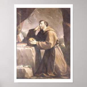 St. Francis von Assisi im Gebet Poster