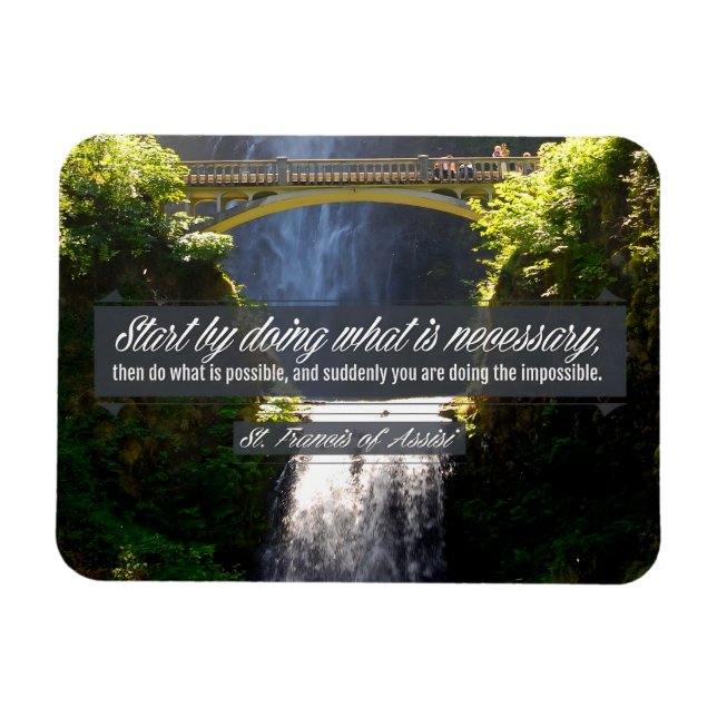 St. Francis von Assisi Inspiration Zitat "Doing" Magnet (Horizontal)
