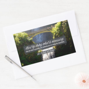 St. Francis von Assisi Inspiration Zitat "Doing" Rechteckiger Aufkleber