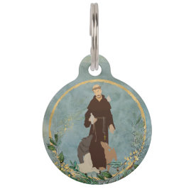 St. Francis von Assisi Jade Gold Pet Protecter Haustiermarke