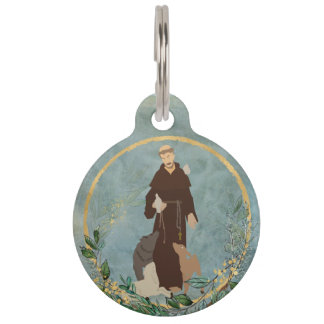 St. Francis von Assisi Jade Gold Pet Protecter Haustiermarke