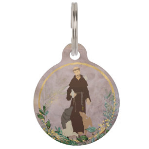 St. Francis von Assisi Marmor Haustiermarke