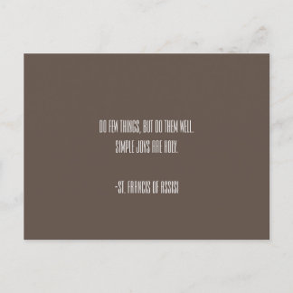 St. Francis von Assisi Postcard Postkarte