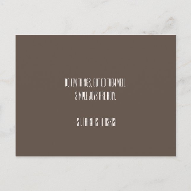 St. Francis von Assisi Postcard Postkarte (Vorderseite)