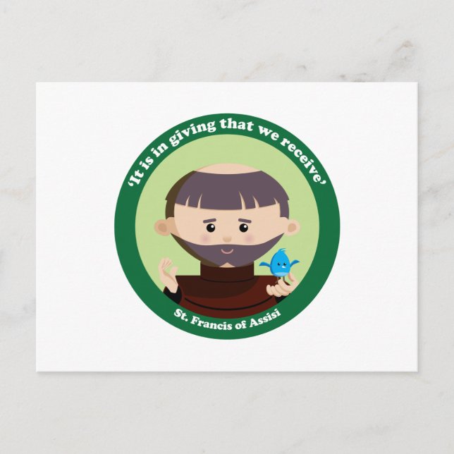 St. Francis von Assisi Postkarte (Vorderseite)