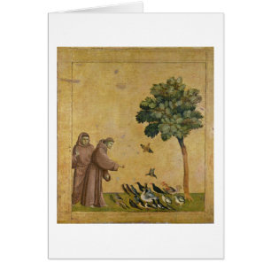 St Francis von Assisi predigend zu den Vögeln