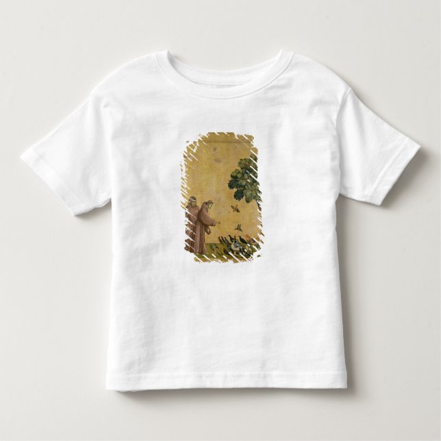 St Francis von Assisi predigend zu den Vögeln Kleinkind T-shirt (Vorderseite)