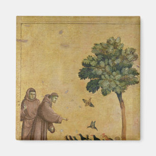 St Francis von Assisi predigend zu den Vögeln Magnet